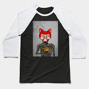 Unique White Fang Digital Collectible - Character with RobotMask, AnimalEye Color, and GlassSkin on TeePublic Baseball T-Shirt